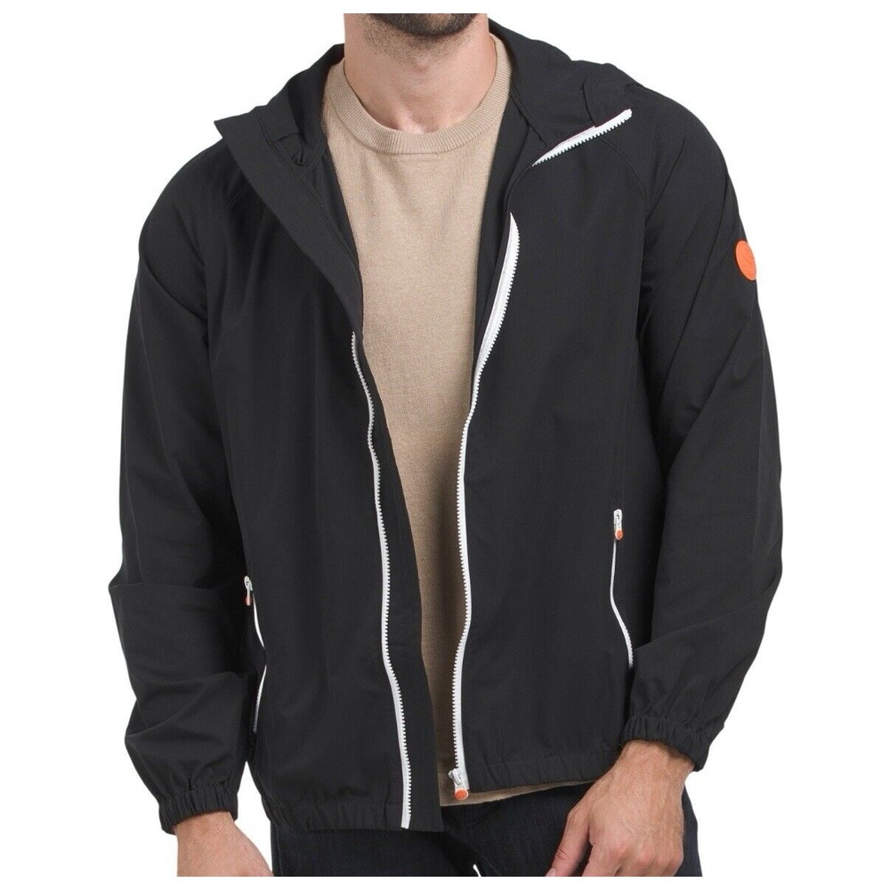 SWIMS Men's Large Tarifa Windbreaker Lightweight Jacket Raincoat Black NWT $275